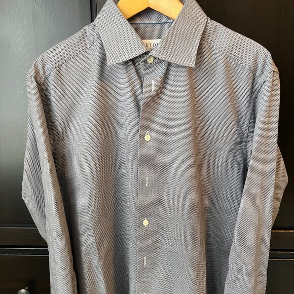 Eton Dress Shirt Size 44, 17.5, XL Slim Fit - Picture 5 of 10